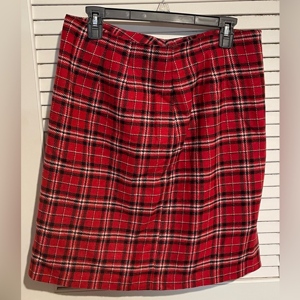 Red/Black Plaid Skirt